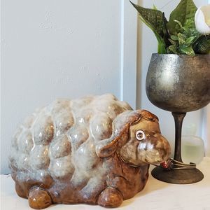 Porcelain Sheep Figurine Nursery Home Decor
